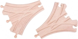 Bigjigs Rail trevejs sporskifte i træ – 2 stk