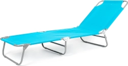 Liggestol SUNBAY lyseblå metal 186 × 53 × 24 cm, bæreevne 100 kg