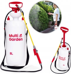 Tryksprøjte til haven 8 l MULTIGARDEN med lang lanse og stempelpumpe