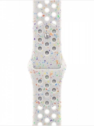 Nike sportsrem i ren platin til 42 mm urkasse - størrelse M/L