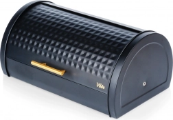 Metalt brødkasse sort 38 × 28,5 × 18 cm