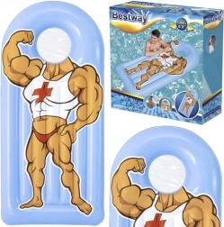 oppustelig vandluftmadras BESTWAY med sjovt print