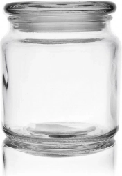 Glasbeholder til fødevarer 580 ml med låg