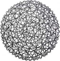 Papir rund bordskåner sort 35 cm