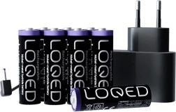 Sæt med batterier og strømforsyning til den smarte lås LOQED Touch