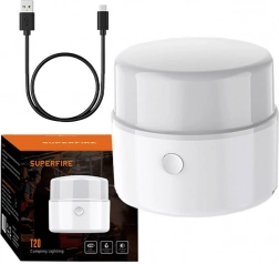 Campinglampe SUPERFIRE T20, 180 lm, USB-opladning