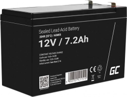 Genopladeligt AGM-batteri 12 V 7,2 Ah til UPS og alarmer GREEN CELL
