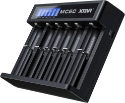 Oplader til Li‑ion 18650‑batterier XTAR MC6C