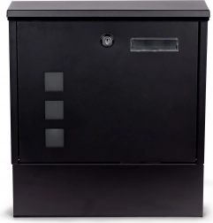 Stålpostkasse ModernHome med avisholder og lås