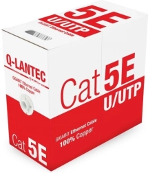 Q-LANTEC datakabel U/UTP kat. 5e, PVC, 100 % kobber, 305 m