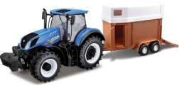 Bburago Landbrugs Traktor New Holland med hestetrailer