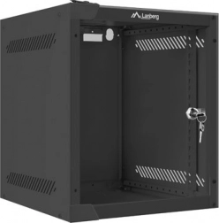 Vægmonteret netværksskabe 10'' 6U 280×310 mm sort LANBERG