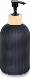 Glas sæbedispenser sort 400 ml