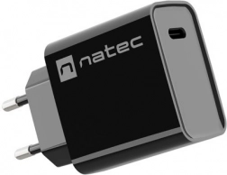 væglader NATEC Ribera 1× USB‑C 20 W sort