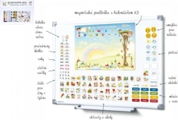 Magnetisk kalender til børn - Børnehave med 114 magneter