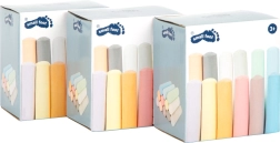 Sæt farvede kridt SMALL FOOT – 3×12 stk. til fortov og tavle