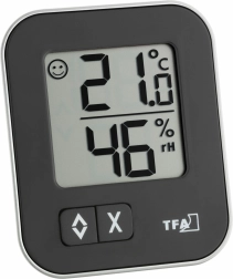 TFA MOXX digitalt termometer med hygrometer, sort