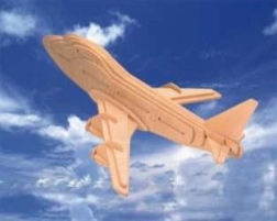 Woodcraft Træ 3D Puslespil Fly Boeing