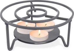 Metalsk kandevarmer grå 16,5 cm