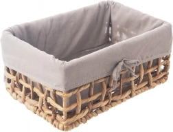 Naturlig opbevaringskurv med aftagelig tekstilforing 30,5 × 20,5 × 15 cm ORION