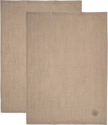 Brune bomuldskøkkenhåndklæder 70 × 50 cm, 2 stk.