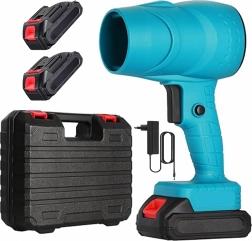 Batteridrevet håndblæser 400 W med 2 batterier