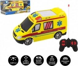 RC-ambulance med 27 MHz fjernbetjening, 20 cm, med lys