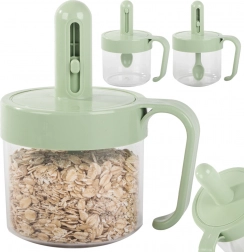 Lufttæt krydderidåse med integreret ske og hank 0,2 l