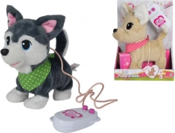 Plys-hvalp i snor med lyd og gangfunktion