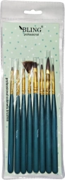 Sæt med neglekunstpensler 8 stk. BLING, MS-1001-8