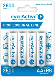 Genopladelige AA R6-batterier 2600 mAh – sæt med 4 stk.