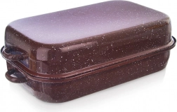 Emaljeret bradepande med låg 4 l