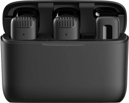 Trådløse knaphulsmikrofoner APEXEL APL-MIC008 med opladningsetui (USB‑C), 2 stk.