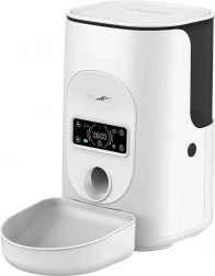 Dogness F17 smart foderautomat 4 l med plastskål – hvid
