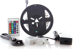 Solight RGB LED-strimmel 3 m med fjernbetjening og adapter