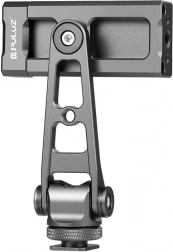 Puluz drejelig telefonholder med universalt 1/4 stativbeslag i sort