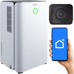 RUHHY affugter med Wi‑Fi, 12 l/24 t, stille kondenseringsaffugter med hygrostat og timer