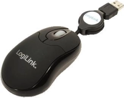 LogiLink Mini-mus USB med oprulningskabel