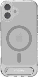 Torras Pstand gennemsigtigt etui med MagSafe og stander til iPhone 16