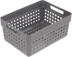 Opbevaringskurv Terra i UH-plast, grå 15,5 × 11,5 × 7,3 cm