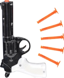 Pistol til dartpile med sugekopper 21 cm – sæt til børn