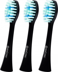 Udskiftelige hoveder til sonisk tandbørste TOOTHIE X1, sorte, 3 stk.