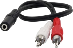 Adapter 3,5 mm jack til 2 RCA til lydtilslutning