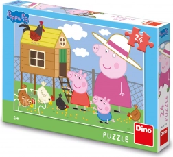 puslespil peppa pig høns 24 brikker