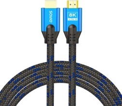 HDMI-kabel 2.1 3 m 8K blå‑sort med forgyldte stik