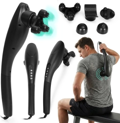 Håndholdt vibrationsmassageapparat 20 W med 5 udskiftelige hoveder ModernHome