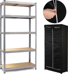 Metalreol 180 × 90 × 40 cm med gratis overtræk Humberg