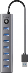 Orico USB-C hub med 7× USB 3.0, grå