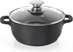 Granitgryde med glaslåg GRANDE 16 cm, 1,4 l