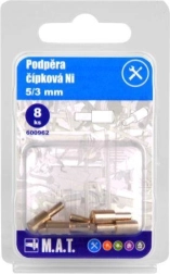 Stiftholder til hylder 5/3 mm, nikkel, 8 stk.
